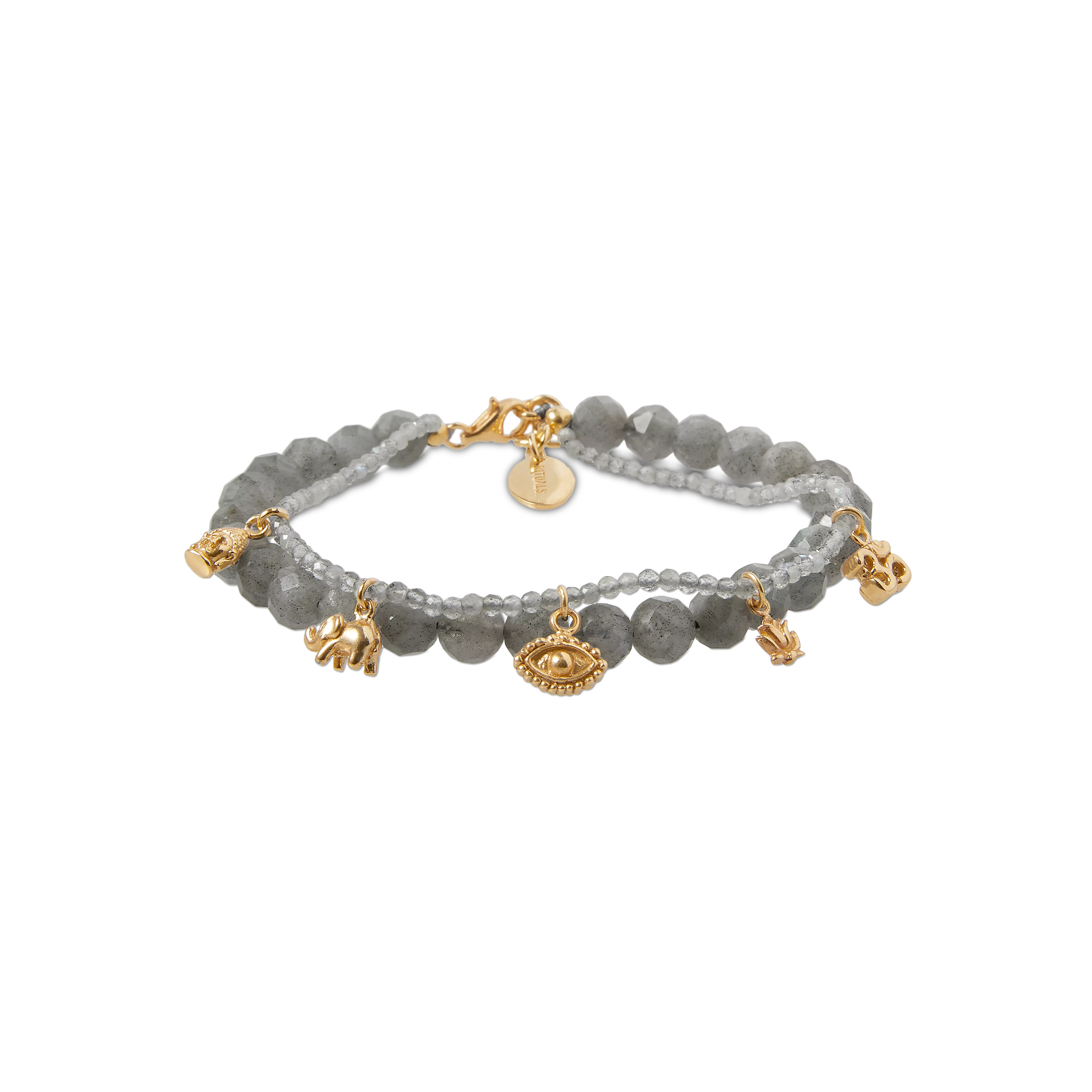 Labradorite Pendant Bead Bracelet